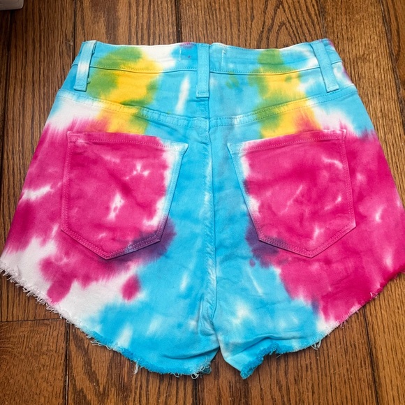 NWT Tie Dye Vibrant Jean Shorts - Picture 2 of 2